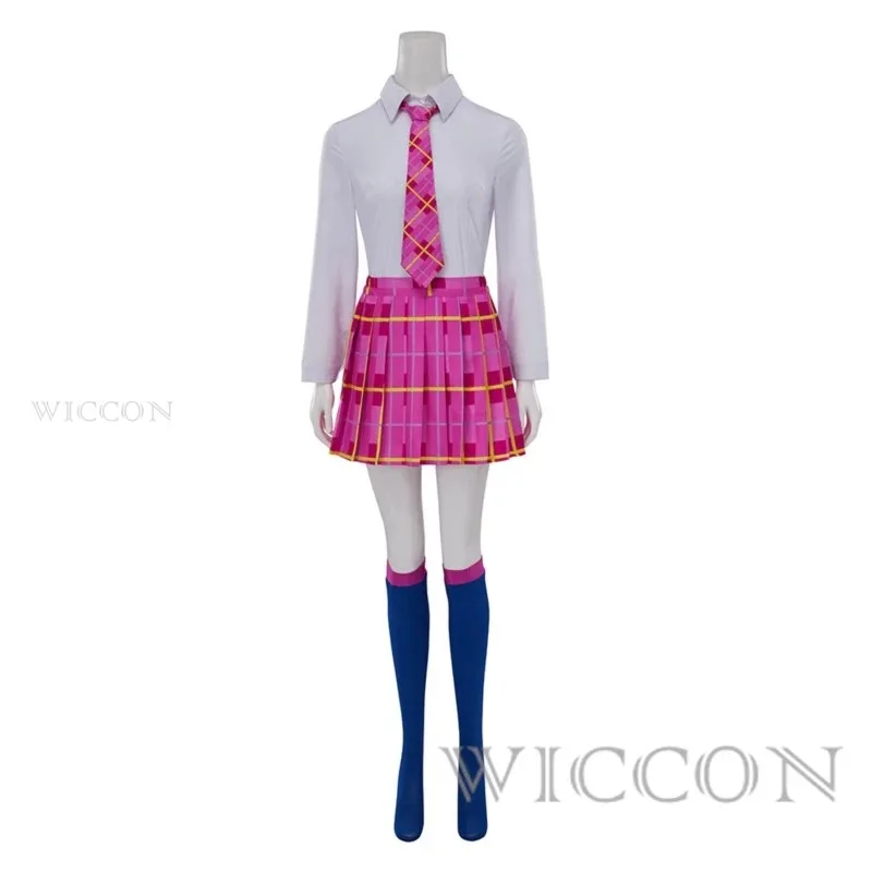 أغنية هانا تأثيري أنيمي زي فتاة المدرسة D.va JK موحدة معطف فوقي التنانير دعوى هالوين Dva 3rd حفلة الزي للنساء