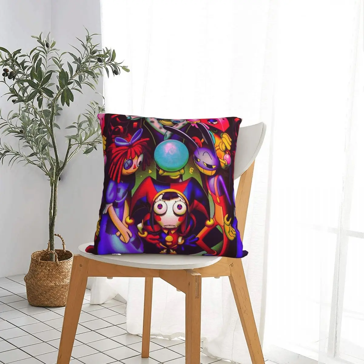 The Amazing Digital Circus Series Pillow Cases Cushion Cover Awesome Decor Throw Pillow Case Cover for Home 40*40cm