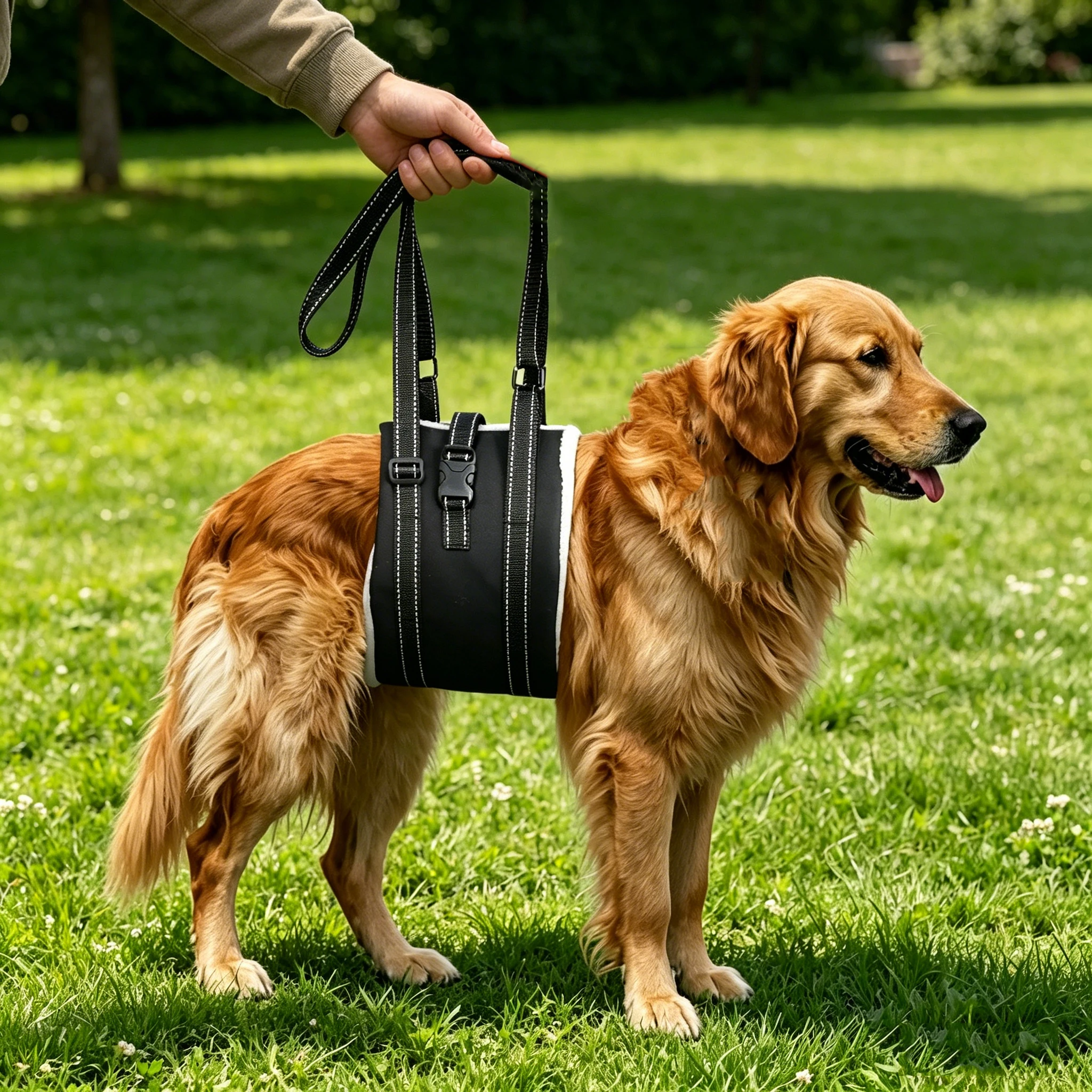 Verstellbares Hunde-Hebegurt-Set für die Hinterbeine – Reha-Hilfsgurt für ältere, verletzte Hunde mit schwachen Hinterbeinen zur Unterstützung beim Gehen und Erholen – Detail 10