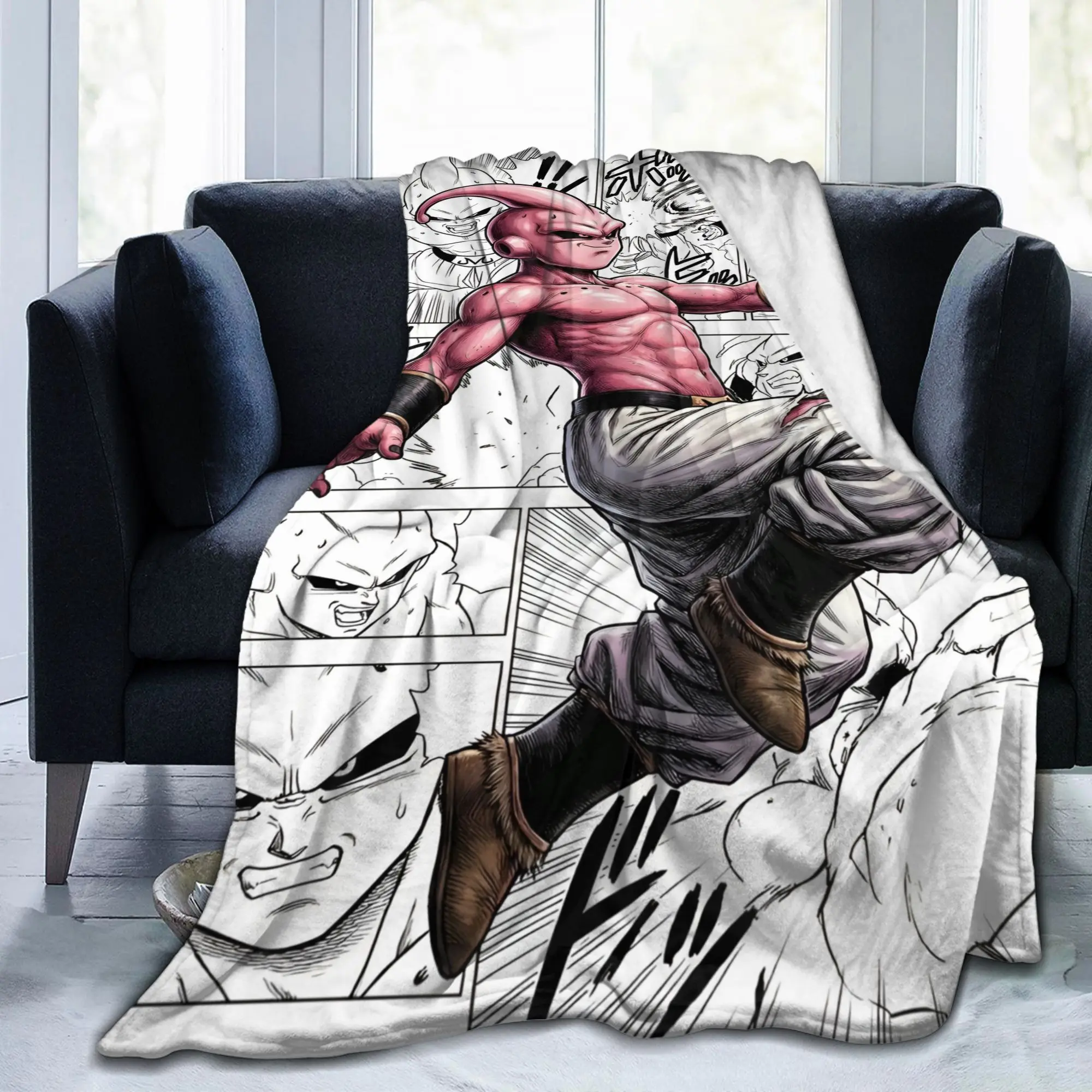 Custom Ultra-Soft Fleece D-Dragon B-Ball Supers Buus Throw Blanket Flannel Cartoon Monster Majins Blankets Bed Travel Sofa Quilt
