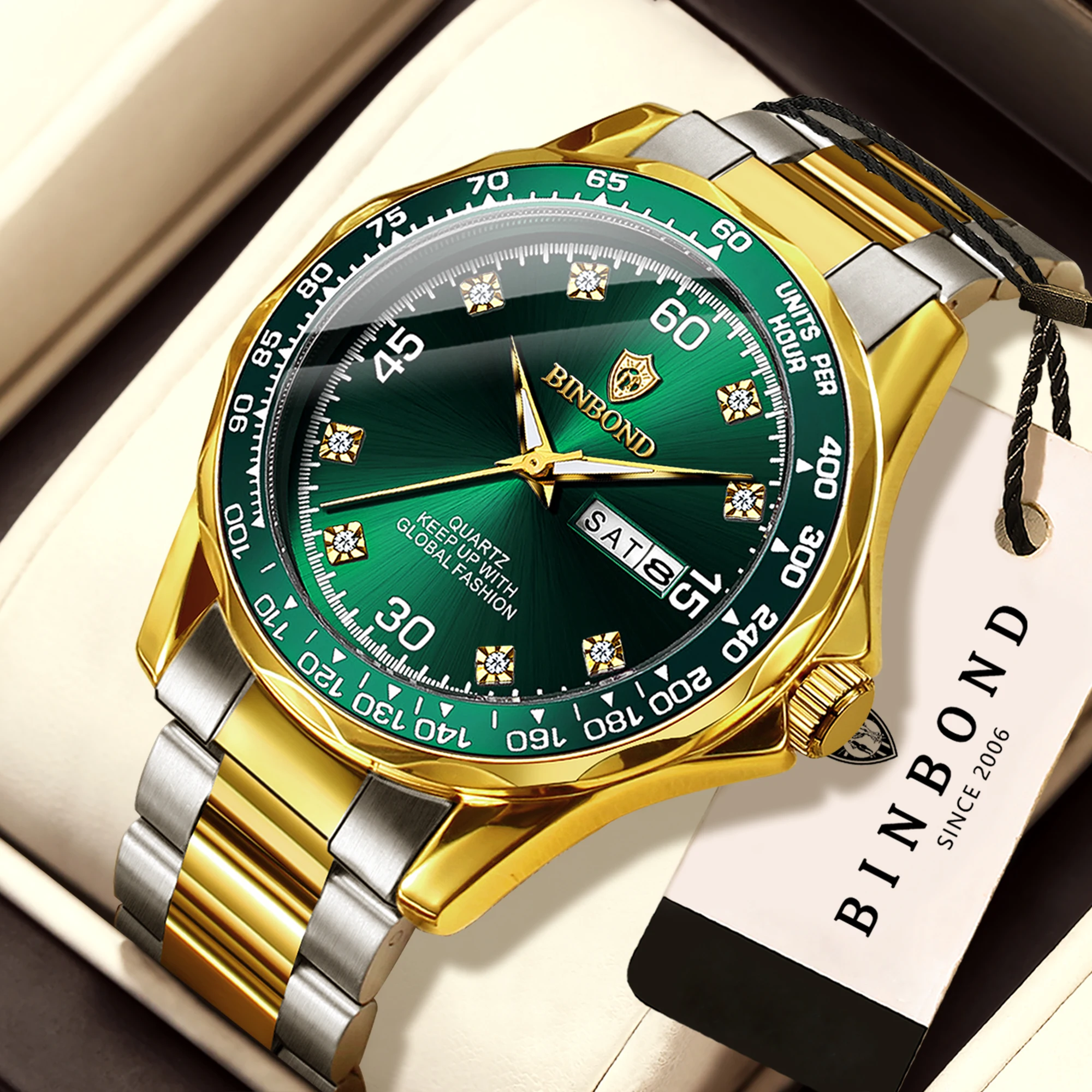 Men'S Accessories Luxury Brands - 빈본드 최고급 브랜드 남성용 쿼츠 손목시계,