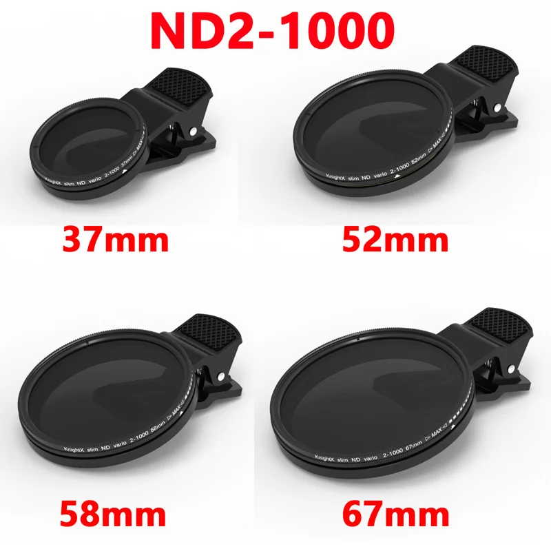 Filtr neutralny ND2-1000 ND1000 do aparatu fotograficznego, obiektyw do telefonu iPhone
