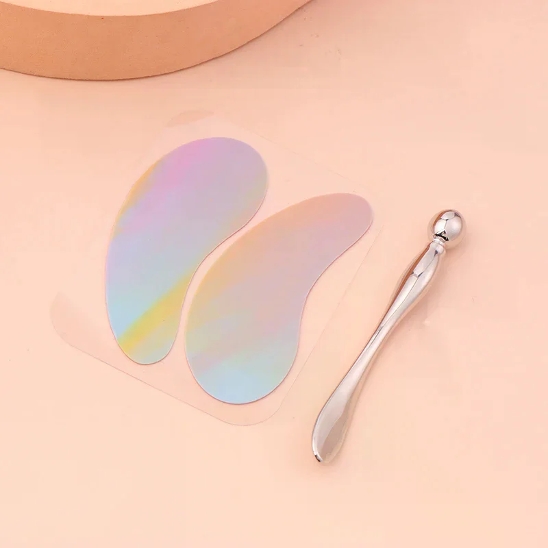 قابلة لإعادة الاستخدام 1 زوج منصات عين سيليكون شريط لاش منصات رمش تمديد سوبر لزجة تحت العين لصقة هلامية مع أدوات ماكياج مدلك #1