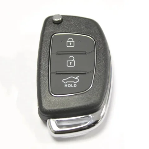 Чехол для автомобильного ключа с 3 кнопками, складной, для Hyundai I10, I20, I40, IX35, Santa Fe, для дистанционного ключа-брелока