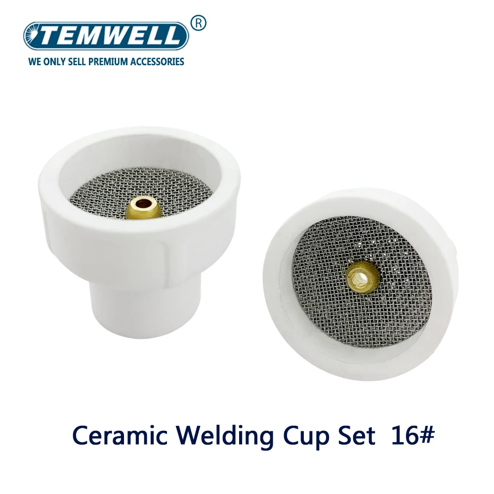 2Pcs 16# White Ceramic Nozzle Alumina Cup For WP9/20/17/18/26 Tig Welding Torch #16Ceramic White TIG Welding Cup