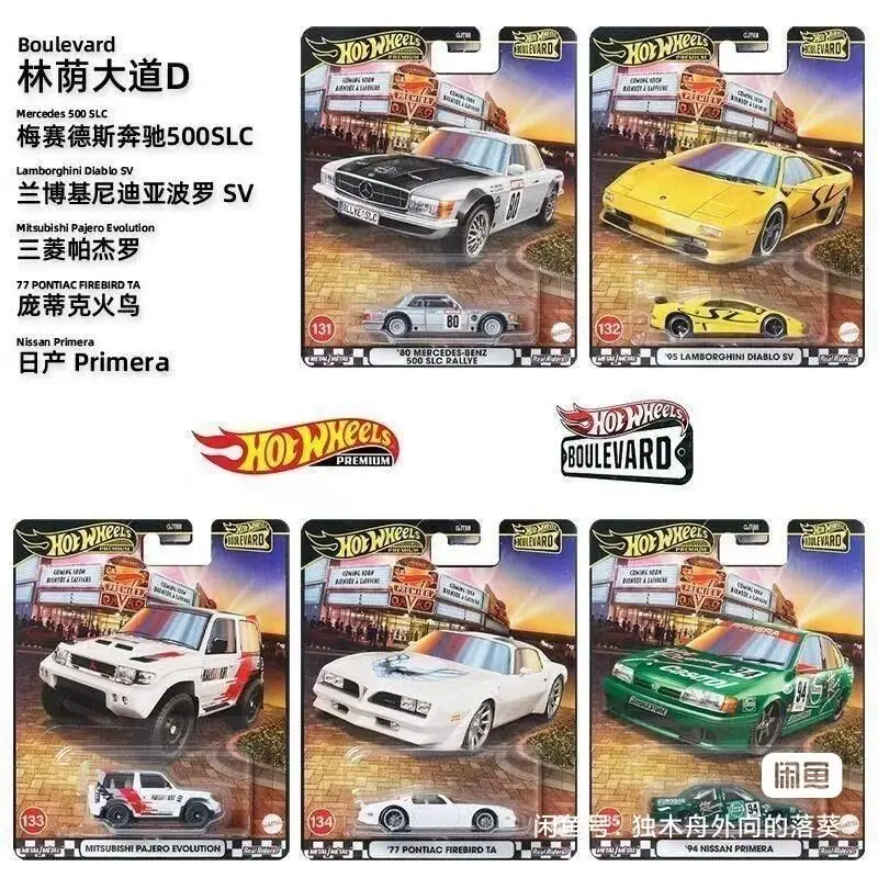 

Модель автомобиля Hot Wheels 2025 GJT68 Boulevard 27 серии, коллекционный сплав Benz 500 SLC Mitsubishi Nissan, подарочный игрушечный автомобиль