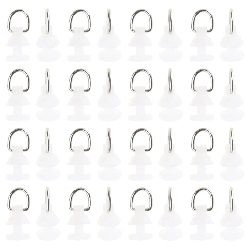 Curtain Gliders 100Pcs Pack Quiet Operating for Rod Inner Track Hooks Rollers Dropship