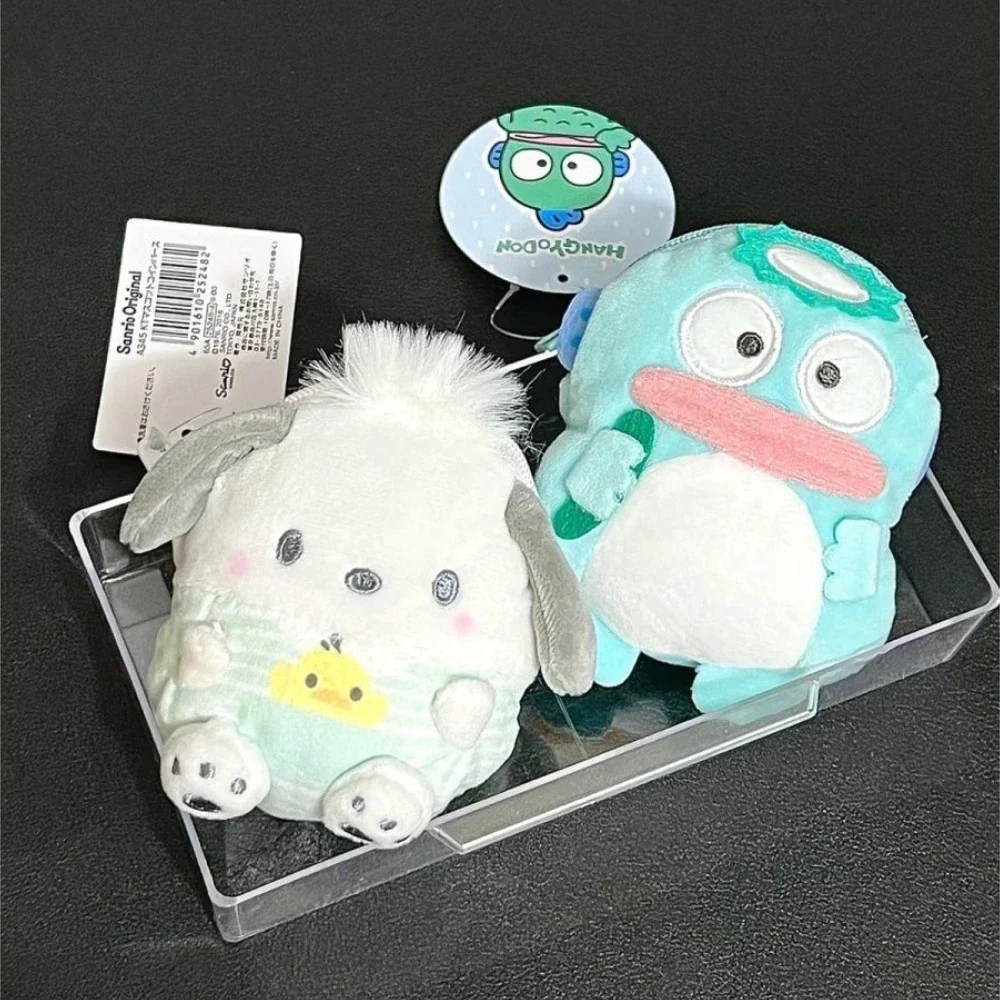 حقيقية Hangyodon Plushies Miniso لطيف أفخم سستة محفظة نسائية للعملات المعدنية أنيمي ألعاب من نسيج مخملي حقيبة يد المفاتيح اكسسوارات هدايا عيد الميلاد