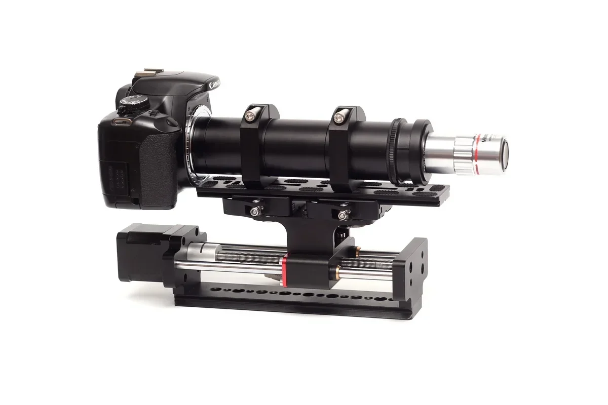 Tube lens assembly for infinite distance objective lens, including DCR150 and two quick clamps