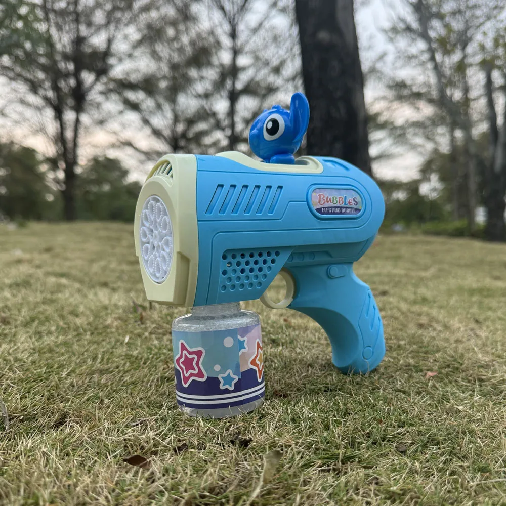 Belo portátil totalmente automático adesivos espaço soprando bolha brinquedo bolhas arma ao ar livre máquina de bolha presente do feriado brinquedo.