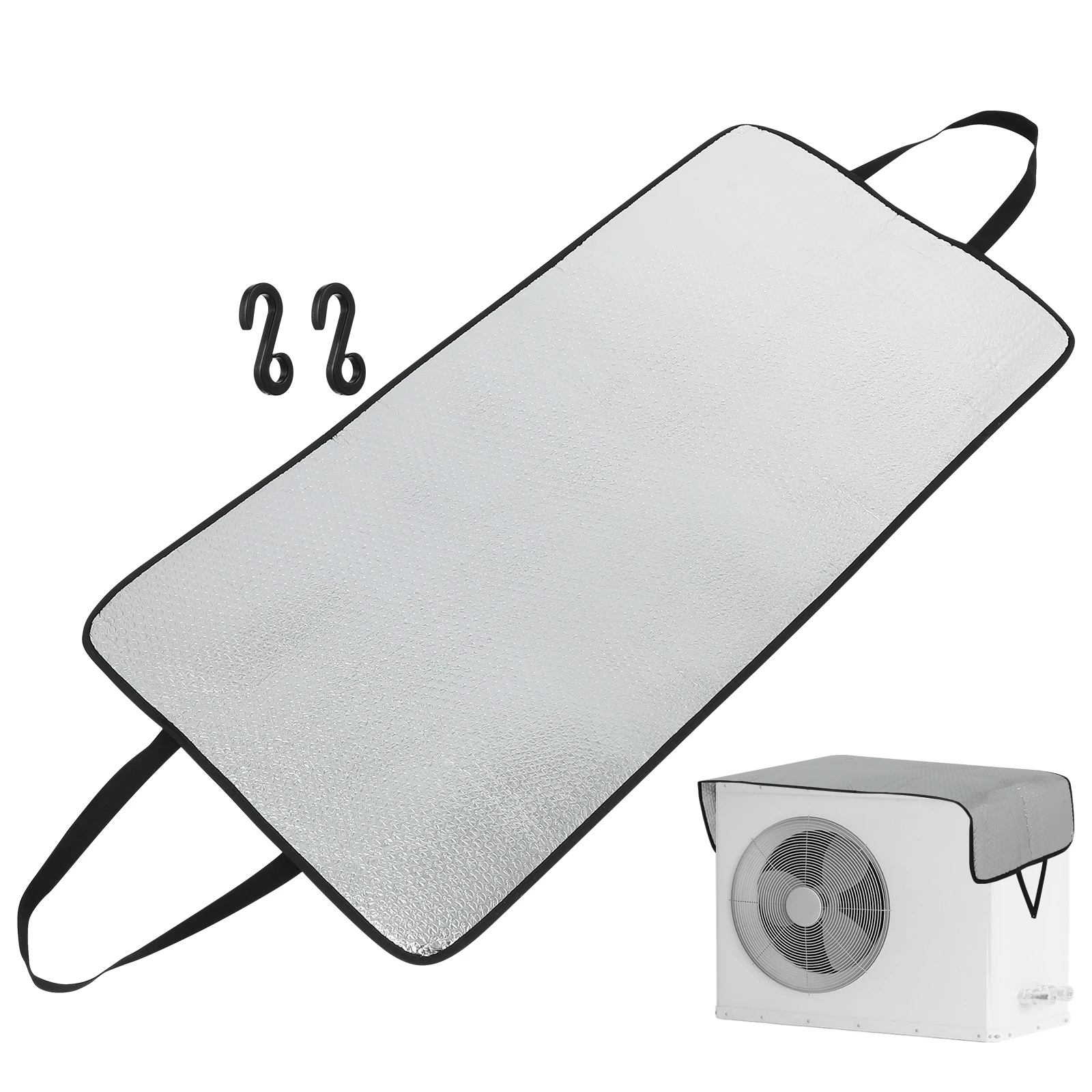 غطاء واقي من الشمس لمكيف الهواء، غطاء خارجي، أغطية ظلة خارجية مقاومة للمطر، تقلل من درجة الحرارة، غطاء حماية مكيف مضاد للغبار #2