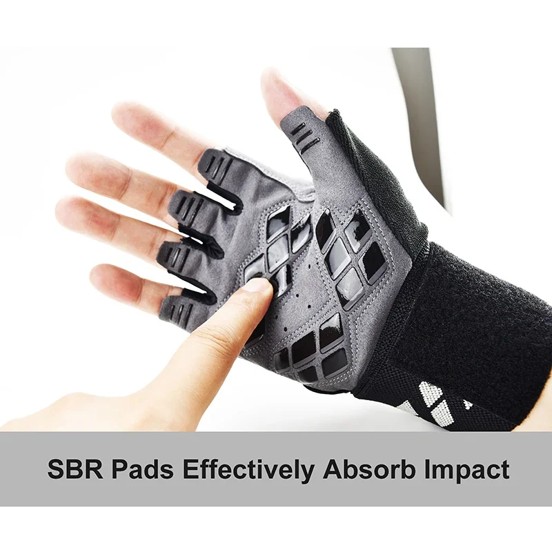 ハーフフィンガージムグローブトレーニングフィットネスグローブ滑り止めジェルボディービルワークアウトルバススポーツウェイトリフティンググローブ男性女性用
