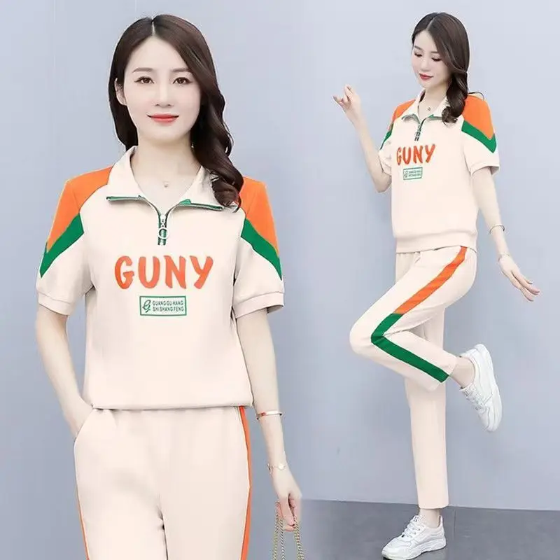 

Повседневная спортивная одежда Mom's Midlife для женщин, летний комплект Faion, другая новая весенняя коллекция