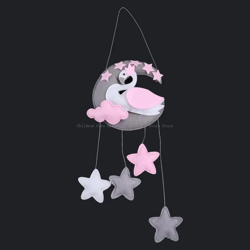 Baby Crib Non-woven Moon Stars Wind Kids Room Ceiling Mobile Hanging Decorations Shower Gift