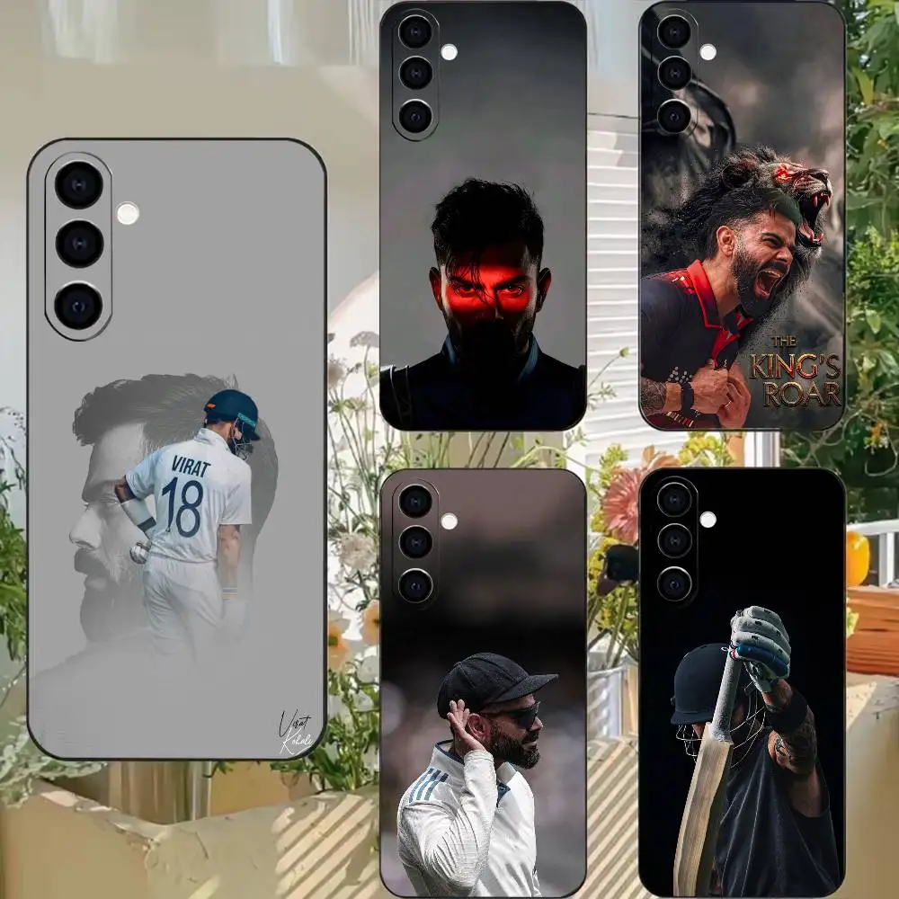Legendary Cricketer V-Virat Kohli  Phone Case For Samsung A73 20,21s,22,31,32,52,53,72 Soft Black Shell