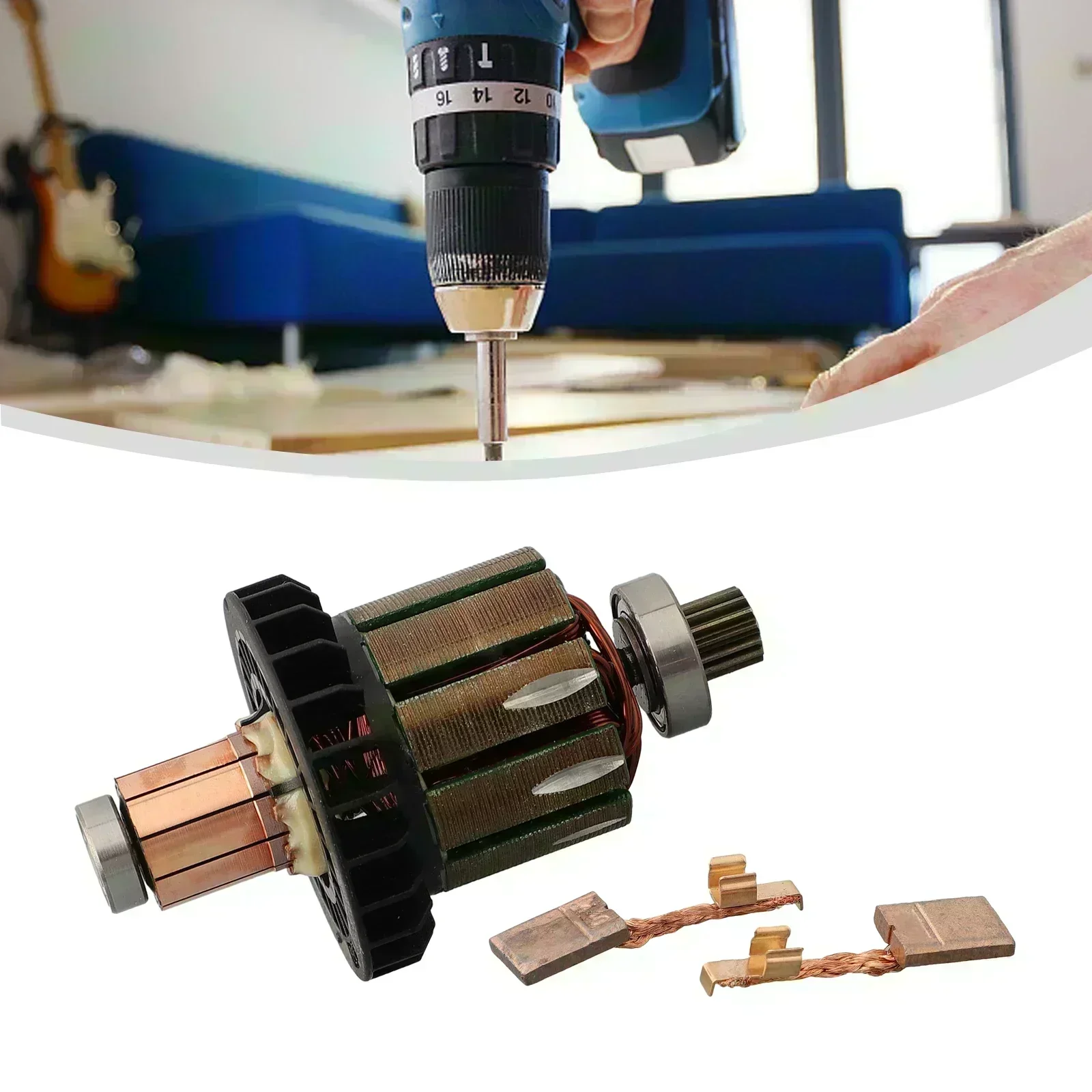 

194427-5 Carbon Brush DDF482 DHP482 Armature Home Improvement DIY Projects 13*13*10mm Carbon Brush Drill Screwdriver For DDF482