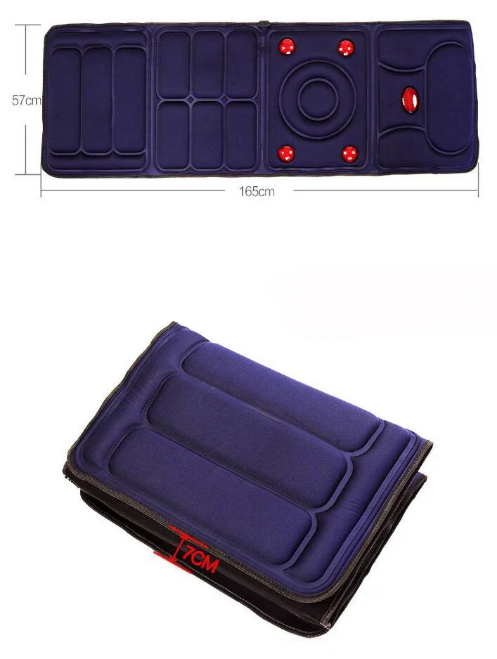 8 Mode Full-Body Massager Far Infrared Relieve Back Fatigue Mattress Cushion Vibration Head