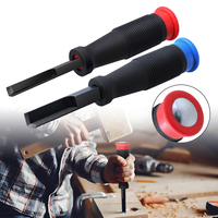 Corner Chisel CR-V 90° Right Angle Cutting Edge with Thick Metal Strike Cap and TPR Handle Hinge Mortise Door Installation Tool