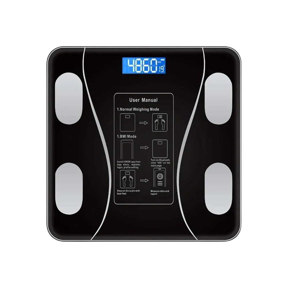 

LED Display Smart Body Fat Scale Wireless Digital Measurement Weight Loss Scale Digital Square Bluetooth Body Fat Scale