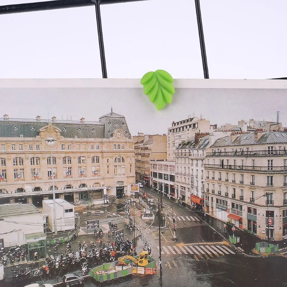 30 قطعة دبابيس ضغط الورقة الخضراء مسامير الإبهام الزخرفية للخرائط لوحات الفلين صور السفر منظمة المكتب مسامير متعددة الوظائف