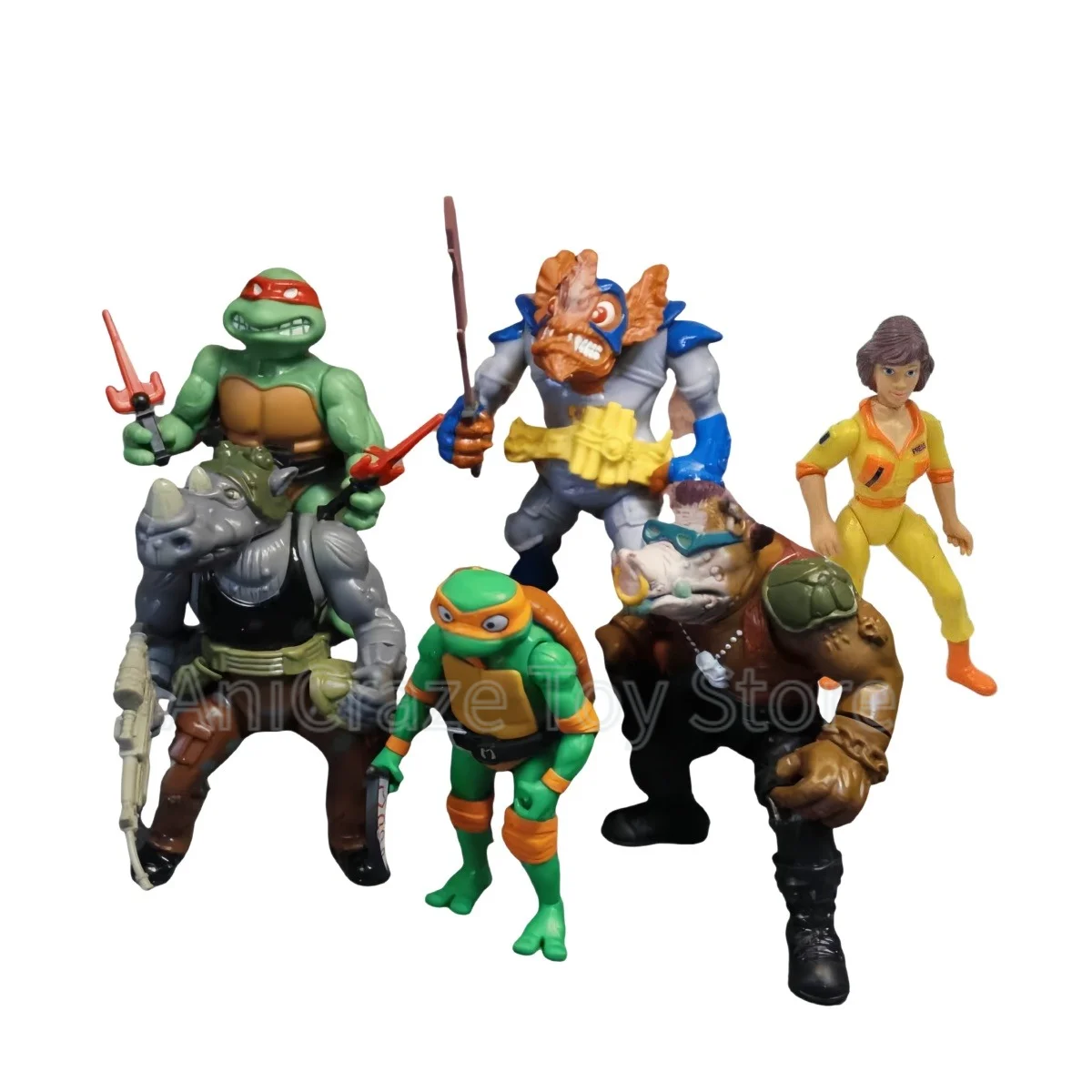 Teenage Mutant Ninja Turtles Actionfiguren April O'Neil Leonardo Bewegliche Gelenkfiguren Tischdekoration Sammlerstücke Geburtstagsgeschenke