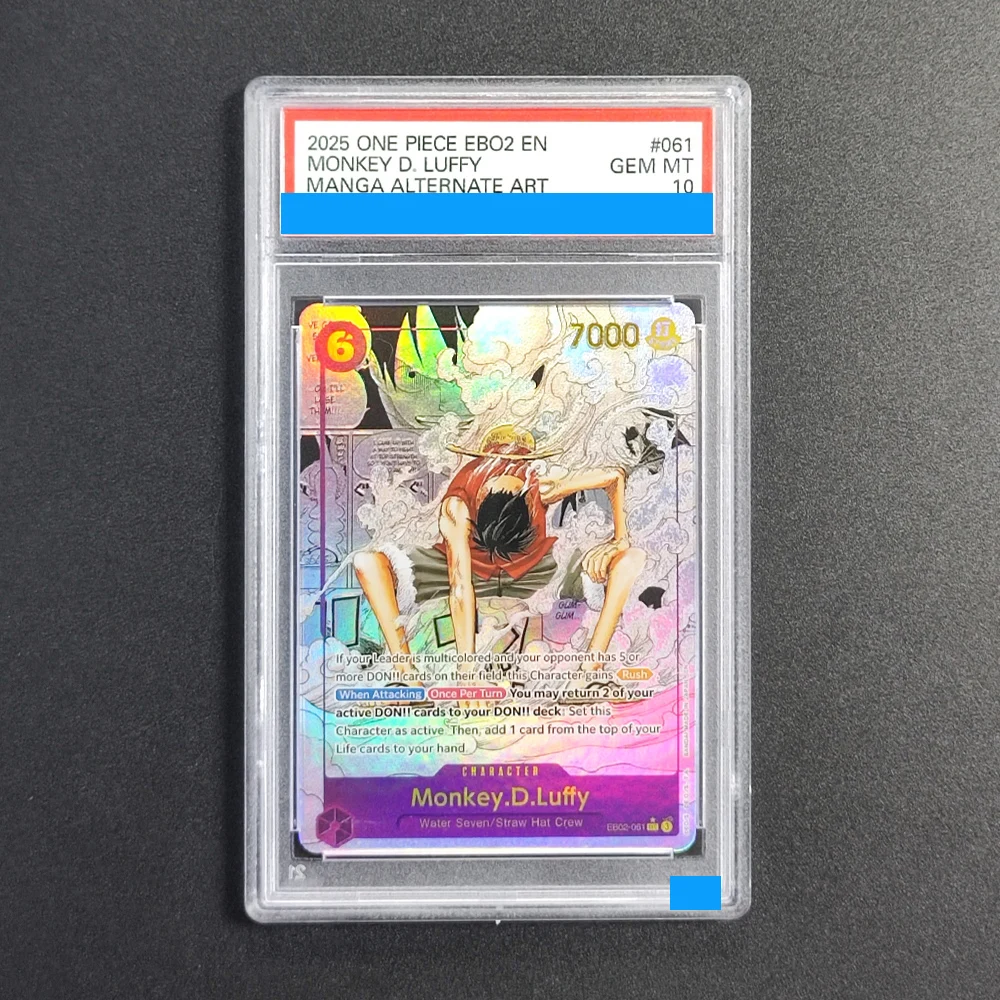 

Proxy DIY 2025 ONE PIECE EBO2 EN MONKEY D. LUFFY 061 Rating Card 10 Special Art Rare Gem Mt 10 Card Holographic Labels Gift Card