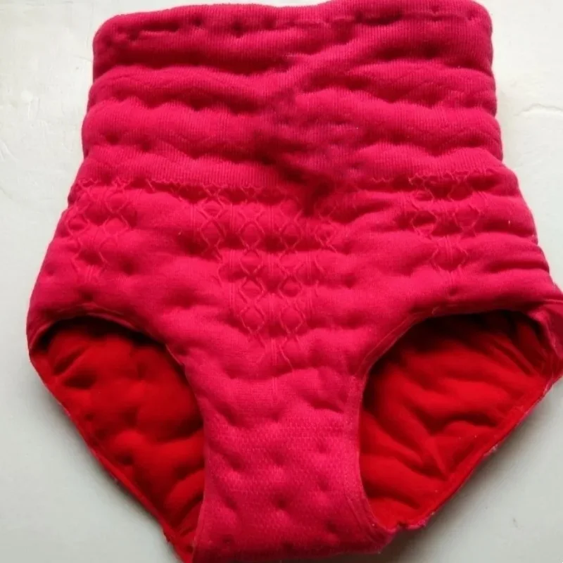 

High-waisted Cotton Underpants Sexy Women's Handmade Filled Cotton Thick Puffy Warm Belly Briefs Private Party Panties Costumes