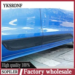 Car Door Protection For Porsche Macan Carbon Fiber Door Plate Cover Body Kit trim Add On style 2014 2015 2016 2017 2018 2020