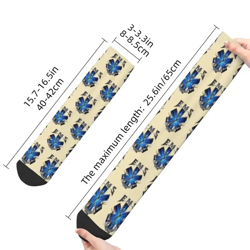 Calcetines de estrella de la vida para hombre y mujer, calcetín deportivo con estampado 3D, transpirable, cálido, médico, paramédico, para fútbol, Ems