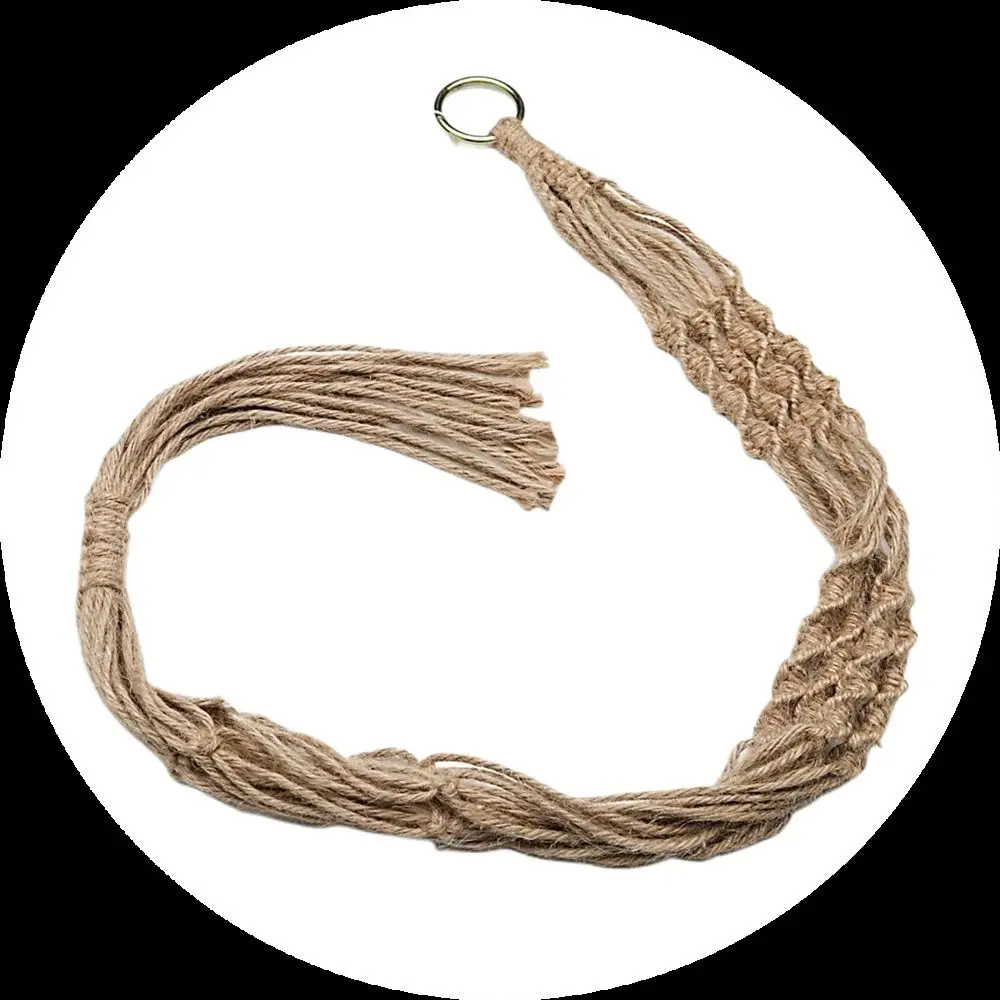 Boho Cotton Rope Hanger Flower Pot Gardening Handmade Flower Pot Holder Hollowed-out Design Creativity Tassel Hanging Basket