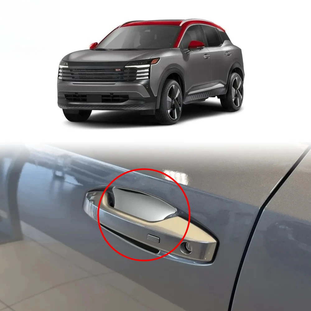 

For Nissan Kicks 2025 2026 ABS carbonfiber Exterior Side Door Handle cover door Bowl cap sticker Cover Trim External accessories
