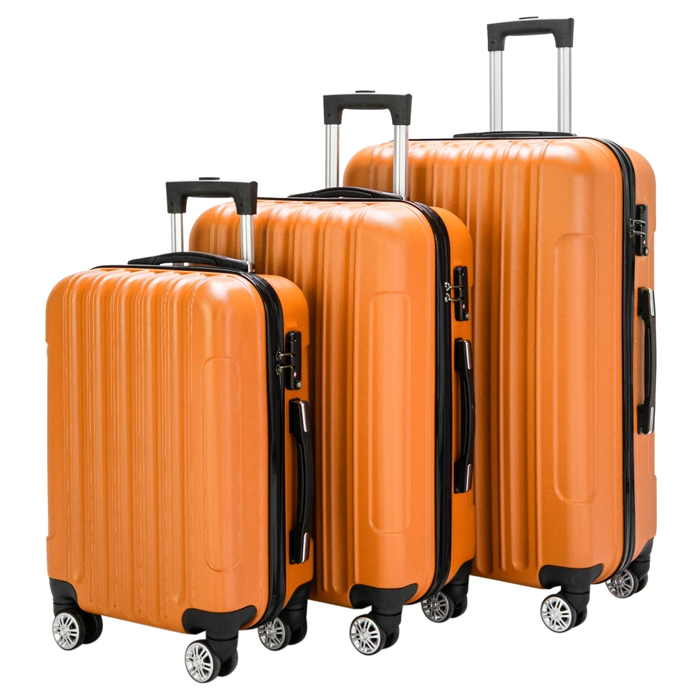 3-in-1 Multifunctional Large Capacity Traveling Storage Suitcase Luggage Set Orange