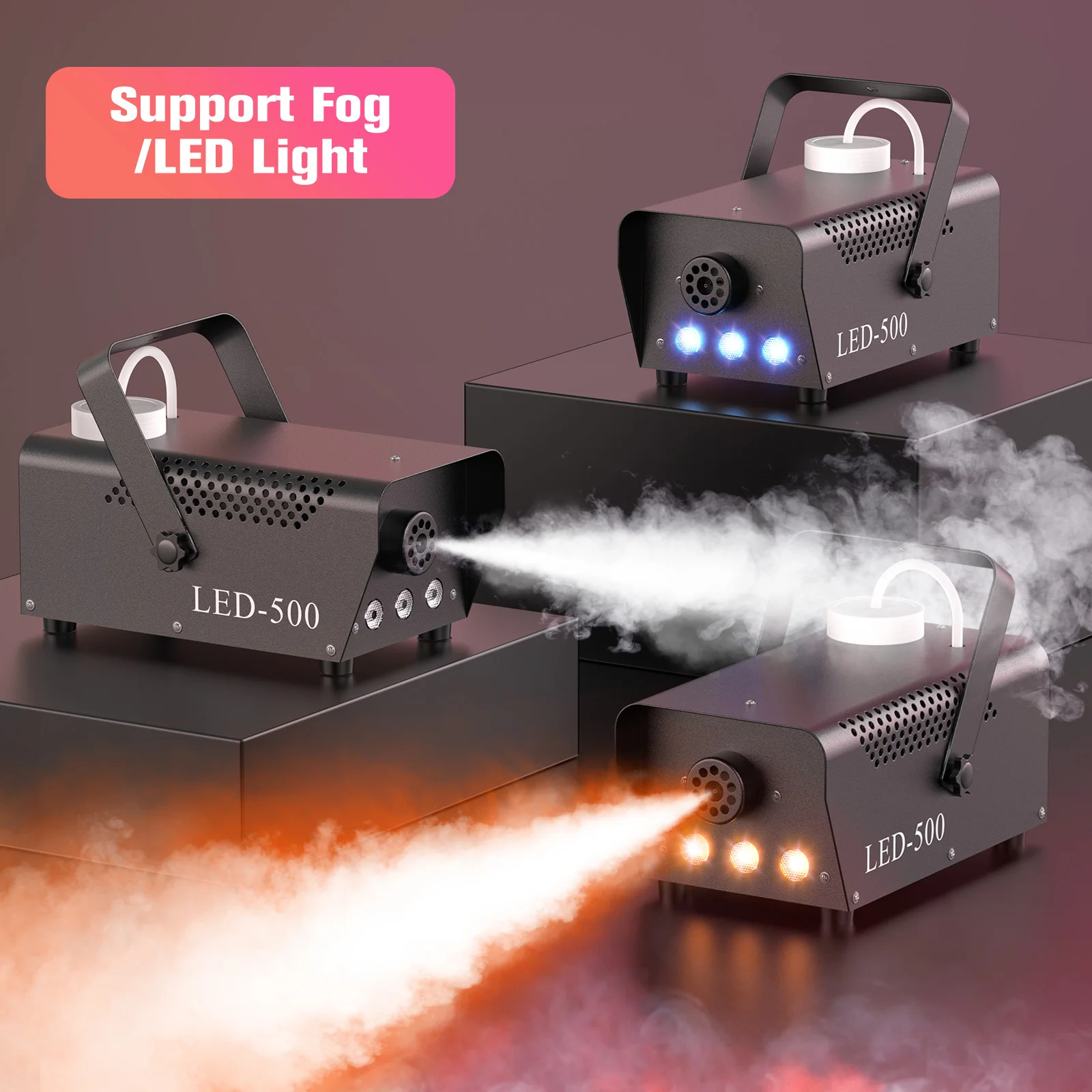 Yiflamefly Mini 500W RGB Rookmachine Bruiloft Rook Rookmachine Partijen Club Remote Fog Ejector voor DJ Wedding Party Concert