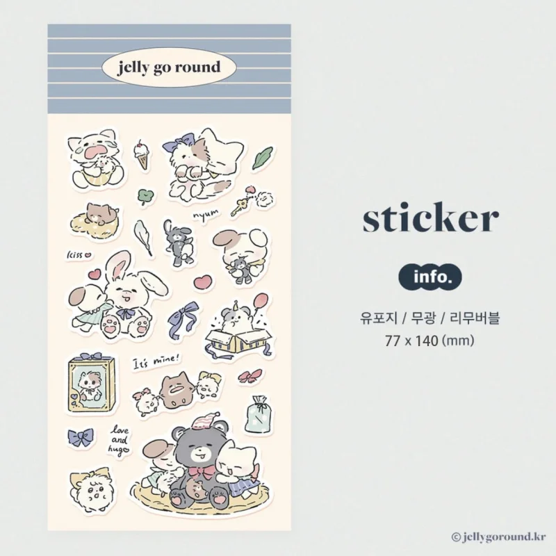 Korea Waterproof Cute Cartoon Fox Rabbit Sticker Ipad Handbook Planner Diary Scrapbook Notebook Diy Decorative Stickers