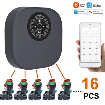16 zone smart garden irrigation controller WiFi watering timer 16 way water solenoid valve programmable water sprinkle systems