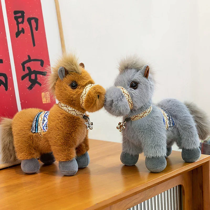 Chaveiro de pelúcia de pônei agradável; Boneca de pelúcia de desenho animado e bolsa de estudante pingente porta-chaves presentes