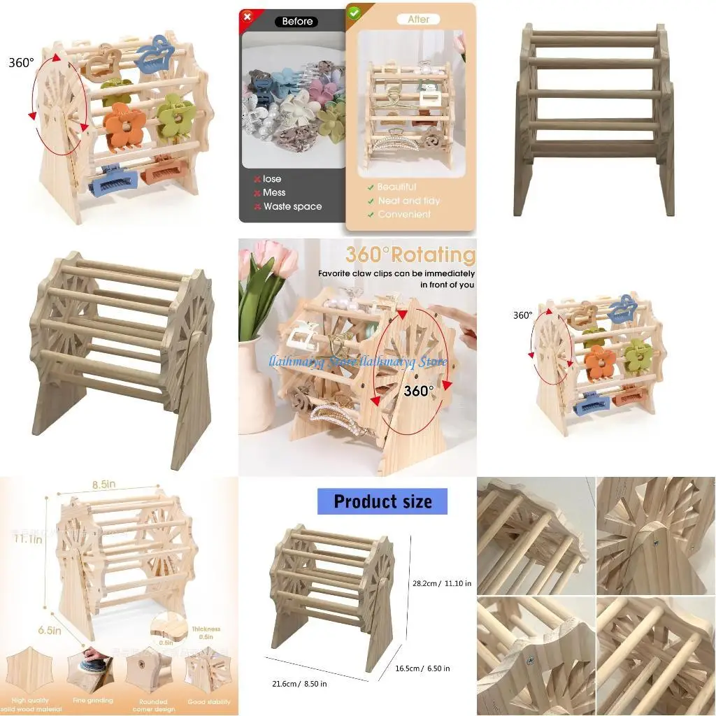 

573B Hair Clip Display Rack Multifunctional Jewelry Hairband Stand for Hairband