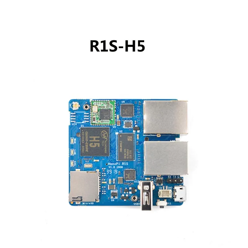 Friendly NanoPi R1S small route, all-in-one H3/H5 dual Gigabit Ethernet port 512M memory OpenWRT, easy to carry