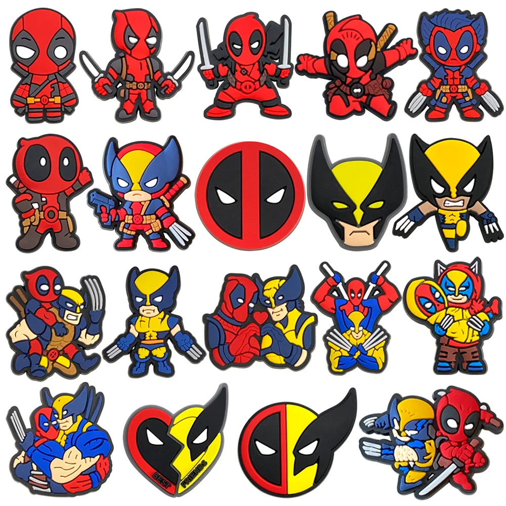 

19pcs/set Shoe Charms DIY Accessories For PVC Decorations Fit to Bubble Slides Sandals