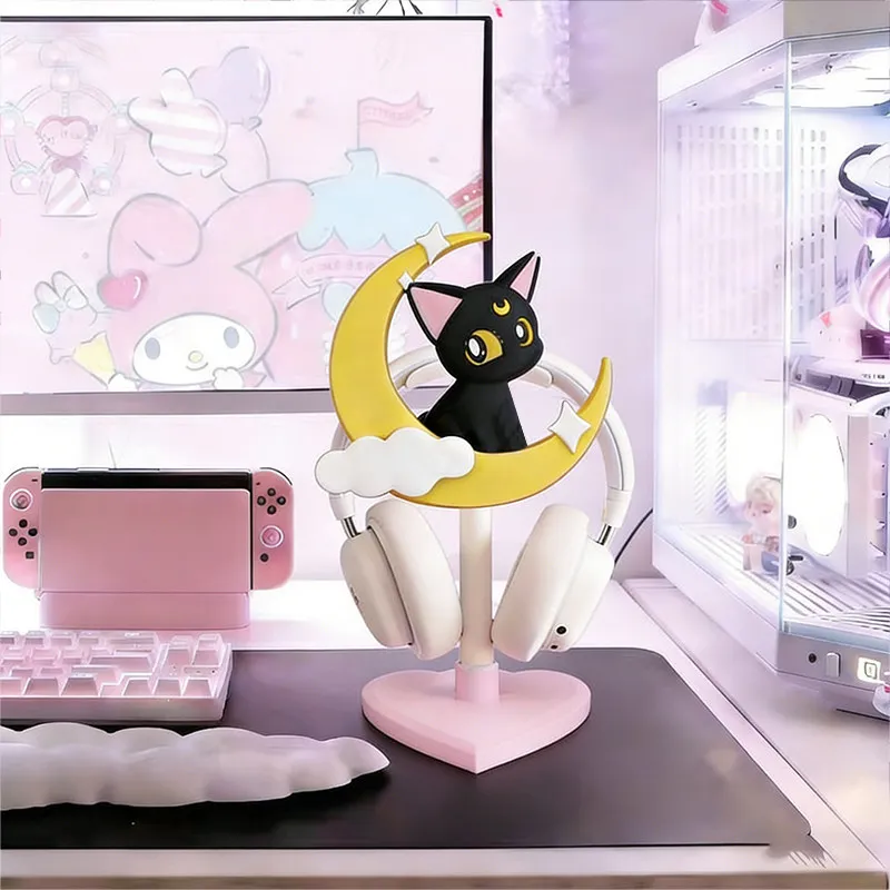 

В наличии: Подставка для наушников Luna Moon Cat – милая и креативная настольная подставка-органайзер для гарнитуры (наушники в комплект не входят)