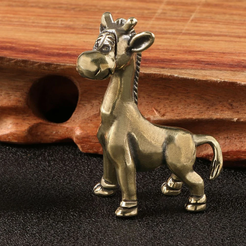 

Brass Giraffe Ornaments Mini Retro Craft Home Office Decor Animal Figurine Desktop Statue Garden Sculpture Brass Crafts