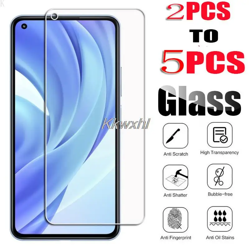 2PCS-5PCS For Xiaomi 11 Lite 5G NE 11T Pro Mi 10i 4G 5G 11X 11i Mi11 11LITE 10T 5G 9T 9 SE Mi9 Screen Protector Glass Film Cover