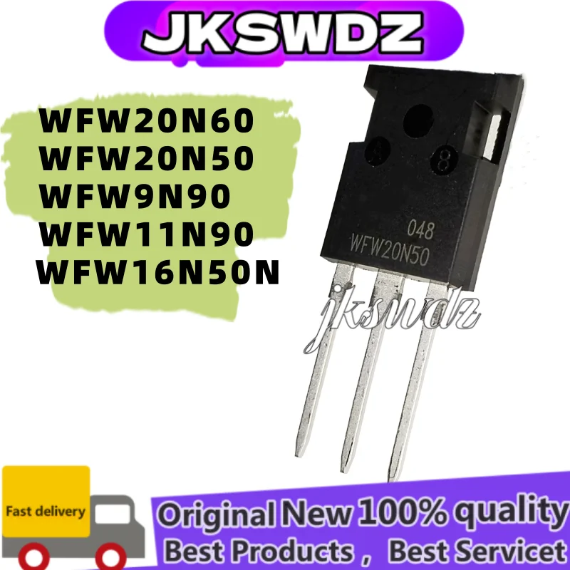 

5 pcs new 100% WFW9N90 W9N90 WFW20N50 W20N50 WFW20N60 W20N60 WFW11N90 WFW16N50N TO-247 transistor electronic components