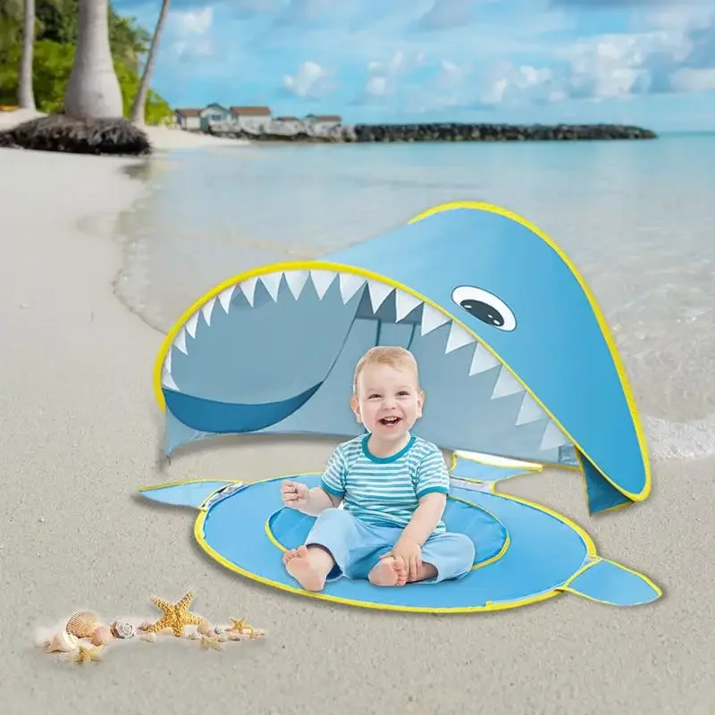 خيمة داخلية للأطفال، خيمة كرتونية للشمس، حماية من الأشعة فوق البنفسجية، مدمجة في حمام سباحة صغير، مأوى شمسي محمول قابل للطي، مظلة خارجية للأطفال