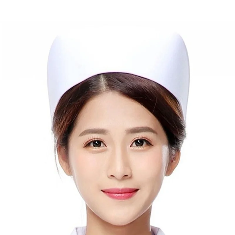 AT77 Nurse Hat Headband Nurse Cap Costume for Nursing School Ceremony,Pinning Ceremony(White)