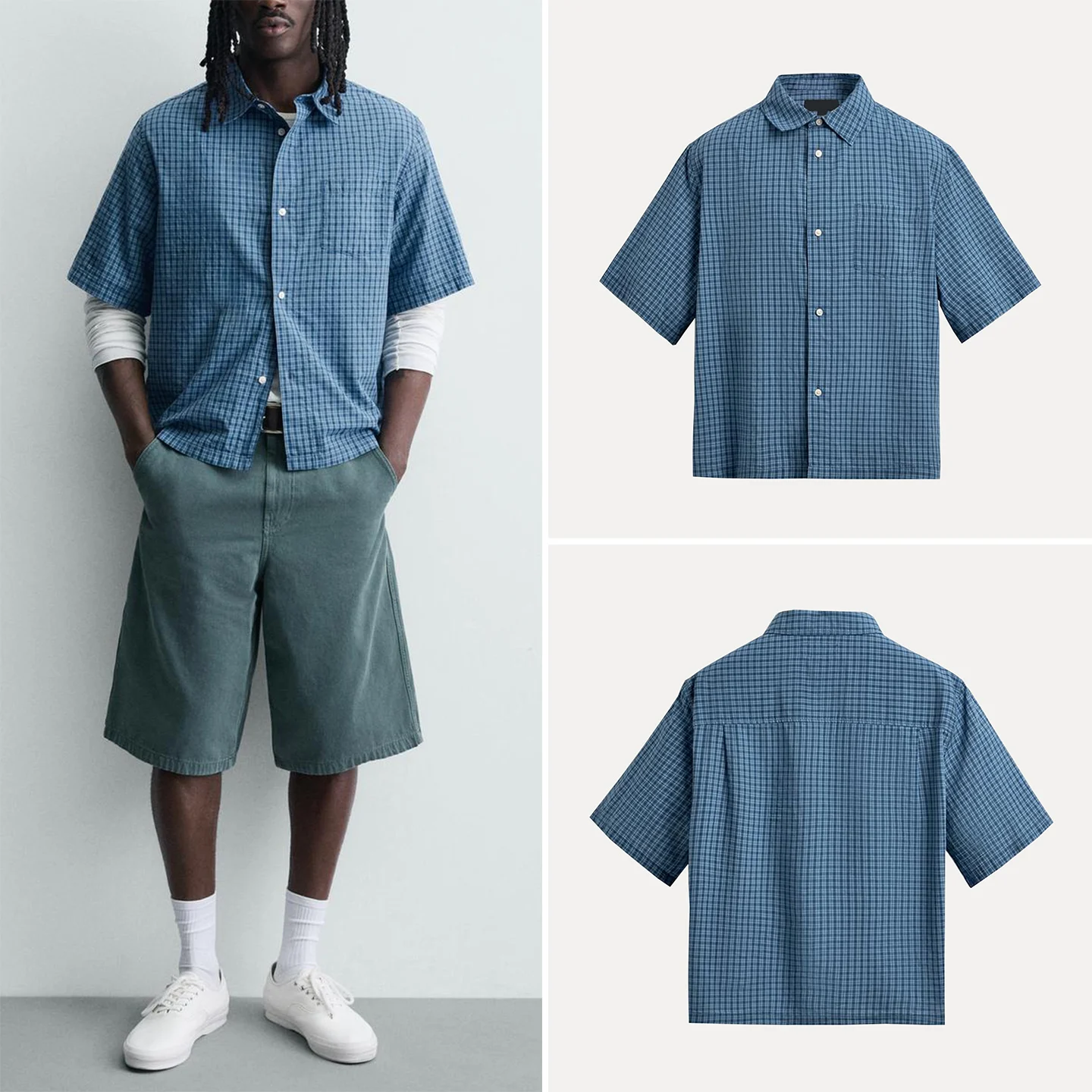 Men's Fashionable Plaid Shirt 2026 Summer Standard Fit Long Sleeve Casual Style Button up Breathable Comfortable Open Cardigan