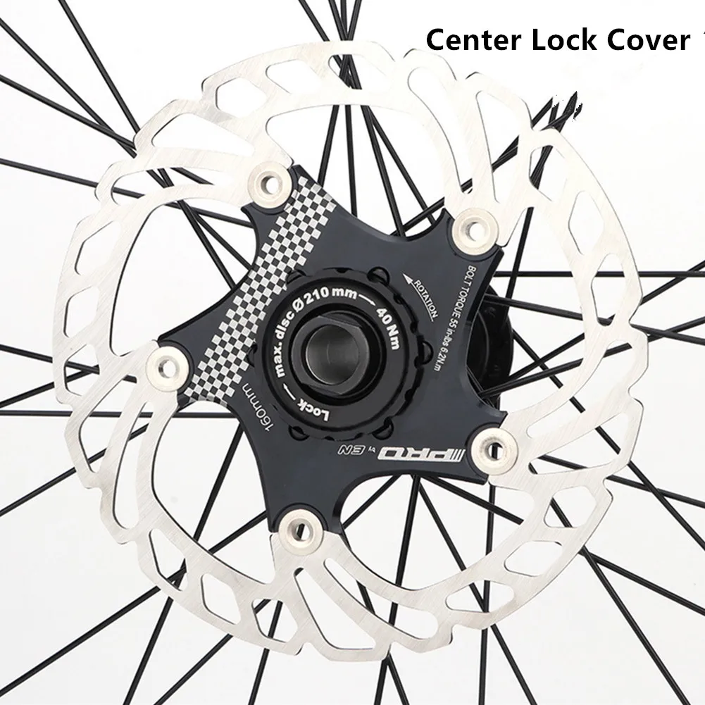 

MTB Road Bike Center Lock Cover Ring 6 Bolts Disc Brake Rotor Adapter CenterLock Cap Compatible with 9/12/15mm Axis Repair Tools