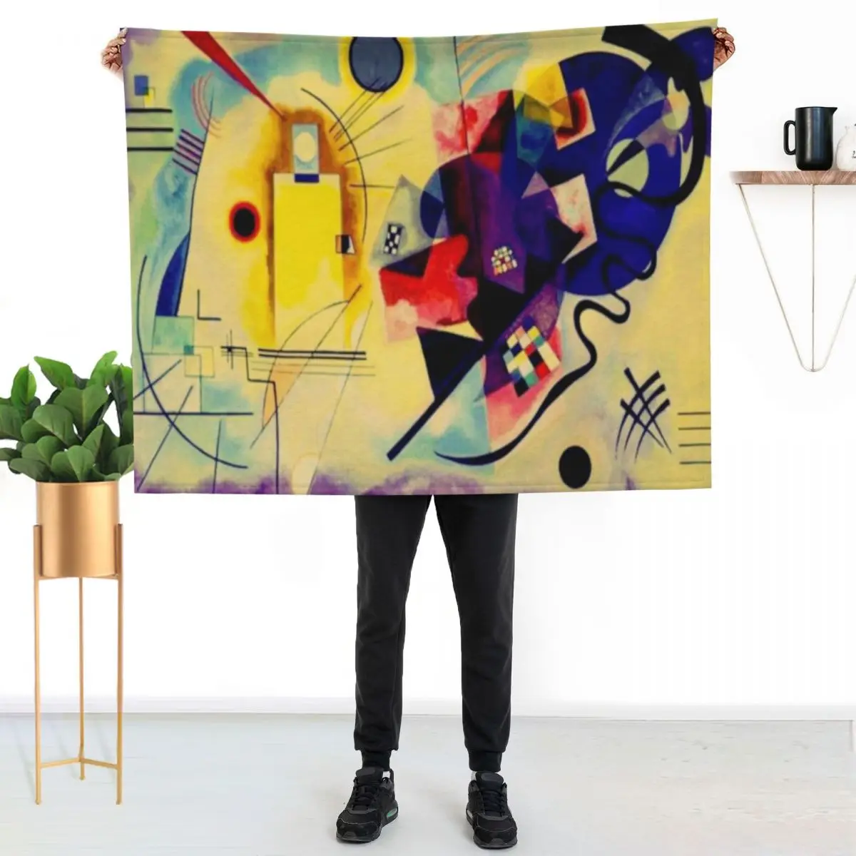 

Yellow-Red-Blue | Kandinsky Abstract Art Throw Blanket Warm Comfortable Blanket for Office Napping
