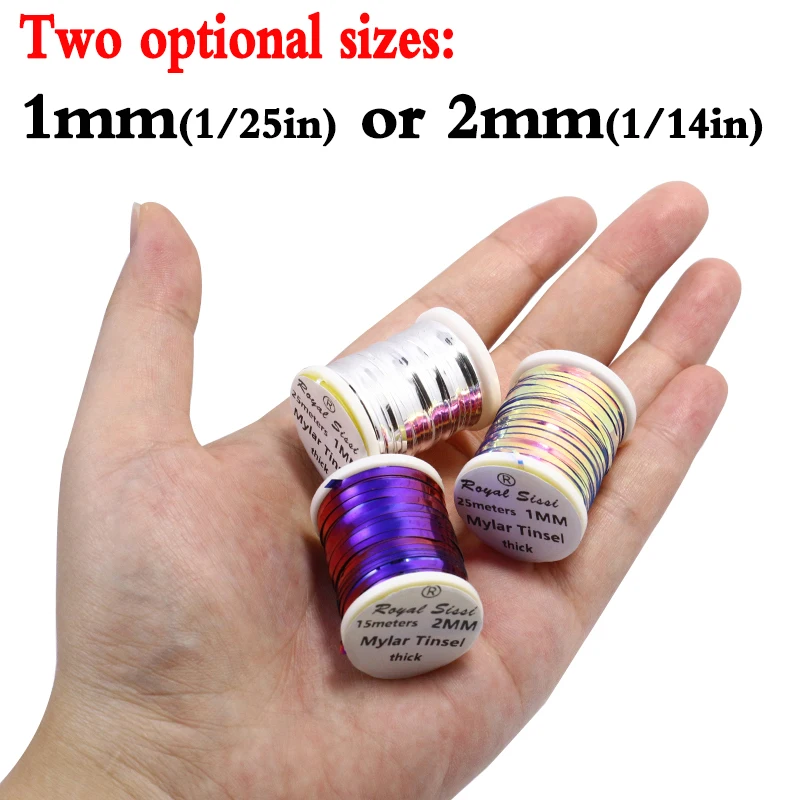 New Big Volume Flat Opal Mirage Mylar Tinsel 2 Tones Flash Fly Tying Materials for Dry/Wet Fly Streamer Nymph Bodies & Flashback
