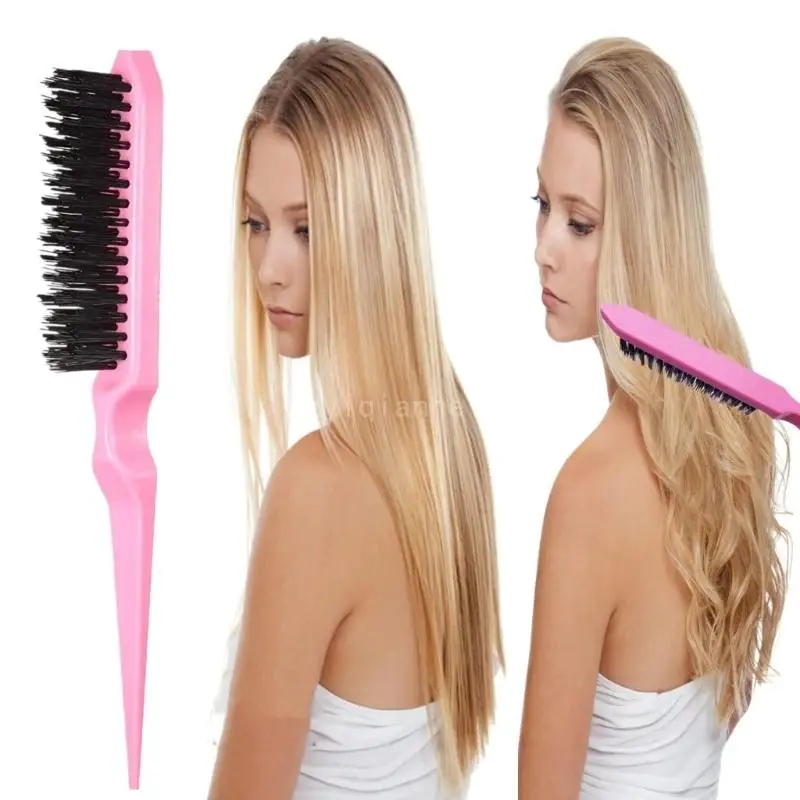 8Pcs Hair Brushes Set with 4Pcs Topsy Hair Tail Tools 1Pcs Bristle Hair Brush Edge Control Brush 2Pcs Metal Pin Combs